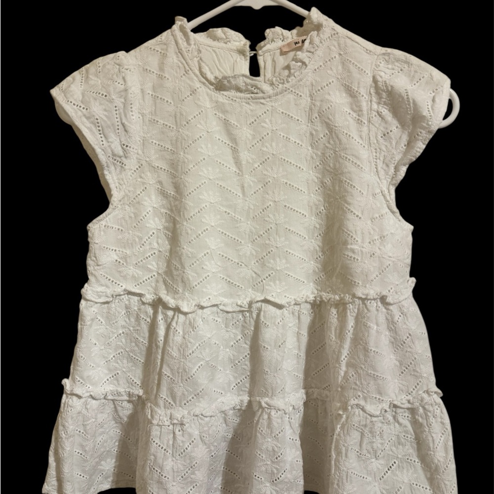 Miami Delicate White Cute Lace Blouse size XS